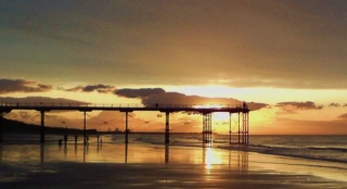  La playa al anochecer 